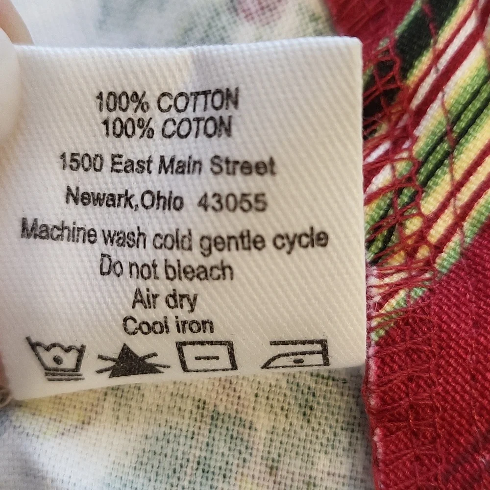 New Longaberger Napkin Holiday Botanical Fabric Liner